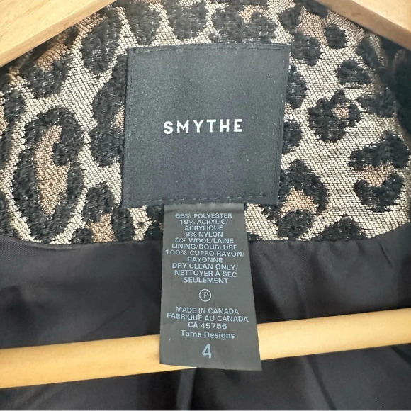SMYTHE Anytime Leopard Jacquard blazer size: 4 - Picture 5 of 5